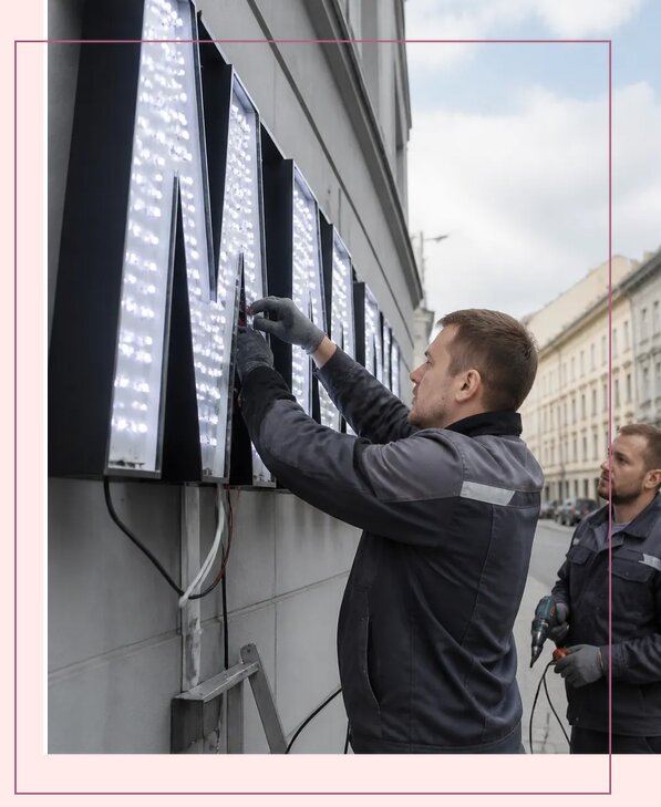 Изготовление и монтаж светодиодных LED вывесок в Учалах
